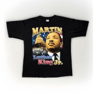 VTG 90s XL RAP TEE MARTIN LUTHER KING JR MLK MALCOLM X BLM BLACK HISTORY BHM